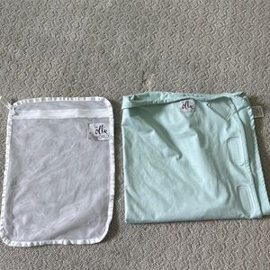 Kids Light Mint Swaddle Blanket with Mesh Laundry Bag